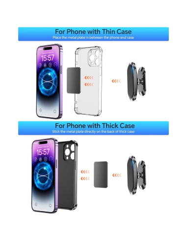 Soporte Magnético para Teléfono de Coche Coolpow 2-Pack
