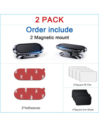 Soporte Magnético para Teléfono de Coche Coolpow 2-Pack