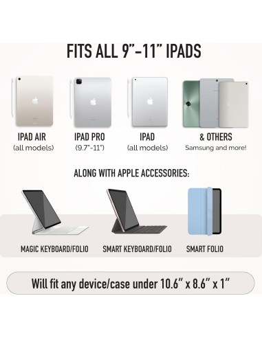 Funda Acolchada Vandel para iPad 9-11" Color Arena