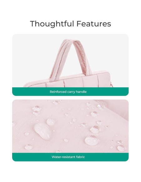 BAGSMART Funda para Laptop 15.6" Rosa Impermeable y Ligera BAGSMART Funda para Laptop 15.6" Rosa Impermeable y Ligera