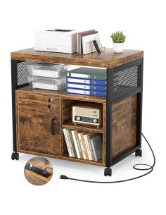 Gabinete de Archivo Unikito con Cerradura y Carga USB