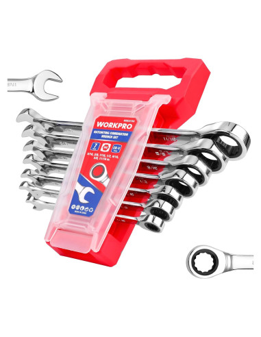 Juego de Llaves Combinadas WORKPRO 7 Piezas Acero CR-V