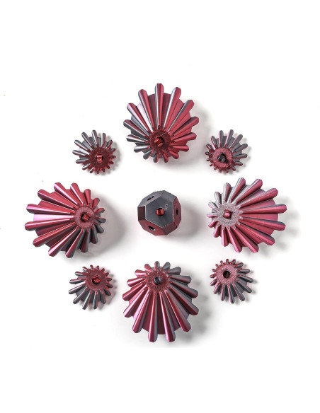Bola de Engranaje Flavery 8 cm Antiestrés Negro y Rojo Bola de Engranaje Flavery 8 cm Antiestrés Negro y Rojo