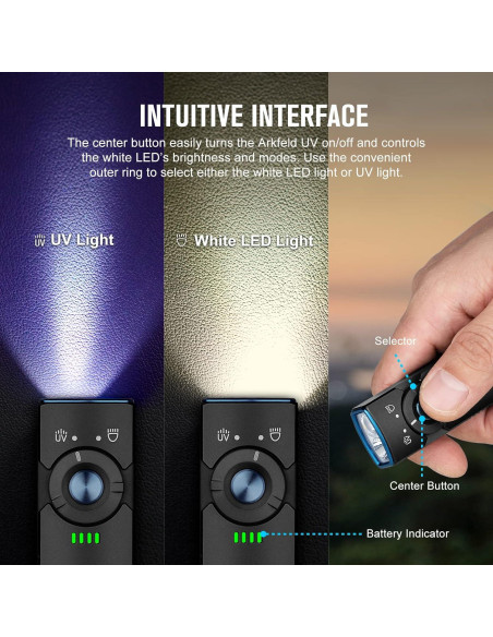 Linterna O-LIGHT Arkfeld UV 365nm 2500 Lúmenes EDC Linterna O-LIGHT Arkfeld UV 365nm 2500 Lúmenes EDC