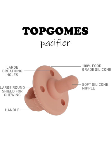 Chupete de Silicona Grado Alimenticio TG1104 - Paquete de 4