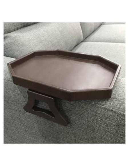 Mesa de Clip para Sofá Xchouxer, Bandeja Reposabrazos Marrón Mesa de Clip para Sofá Xchouxer, Bandeja Reposabrazos Marrón