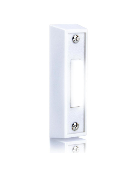 Botón de timbre LED Abvsdu cuadrado blanco con cable Botón de timbre LED Abvsdu cuadrado blanco con cable