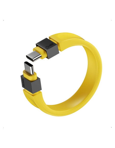 Cable USB C a USB C 0.14m 10Gbps 100W Sharge Amarillo Cable USB C a USB C 0.14m 10Gbps 100W Sharge Amarillo