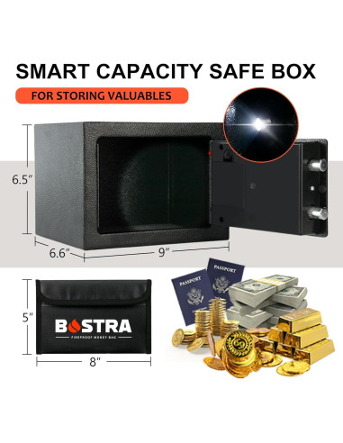 Caja Fuerte Ignífuga Bostra 0.23 m con Luz y Bolsa