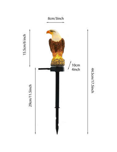 Estatua de Águila Solar CHUANGFENG 44.45 cm Decorativa