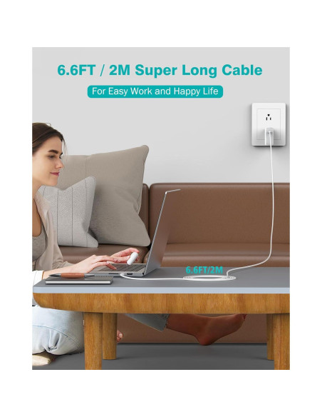Cargador IFEART 70W USB-C para MacBook y iPad 2m Cargador IFEART 70W USB-C para MacBook y iPad 2m