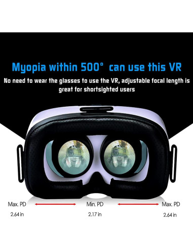 Auriculares VR UMEEUTOO 3D para Smartphone 4.5-6.3" HD