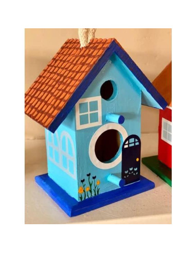 Set de 4 Casas de Pájaros Mini Creative Hobbies 10 cm Madera