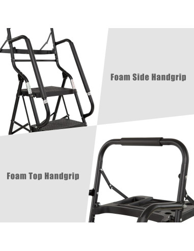 Escalera de 4 peldaños WiberWi con bandeja y barandillas