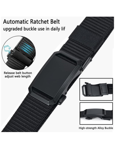 Cinturón Ratchet LionVII para Hombre de Nylon Verde Militar