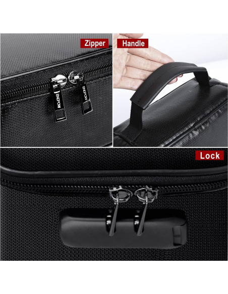 Bolsa Ignífuga ENGPOW con Cerradura - Organizador 2 Paquetes Bolsa Ignífuga ENGPOW con Cerradura - Organizador 2 Paquetes