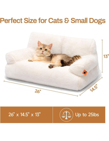 Cama MewooFun para gatos y perros pequeños Beige 66x37x33cm