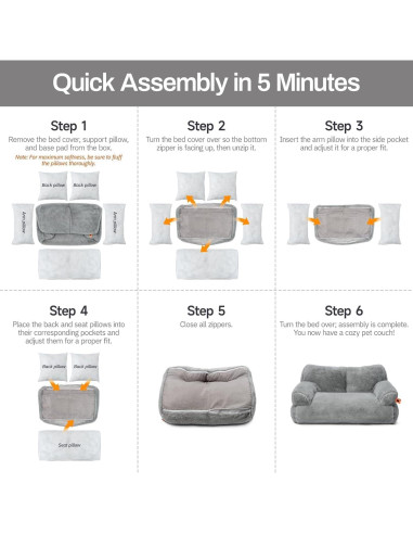 Cama MewooFun para gatos y perros pequeños Beige 66x37x33cm