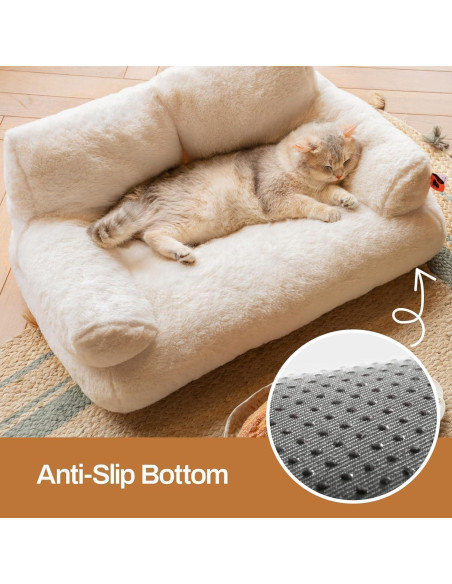 Cama MewooFun para gatos y perros pequeños Beige 66x37x33cm Cama MewooFun para gatos y perros pequeños Beige 66x37x33cm