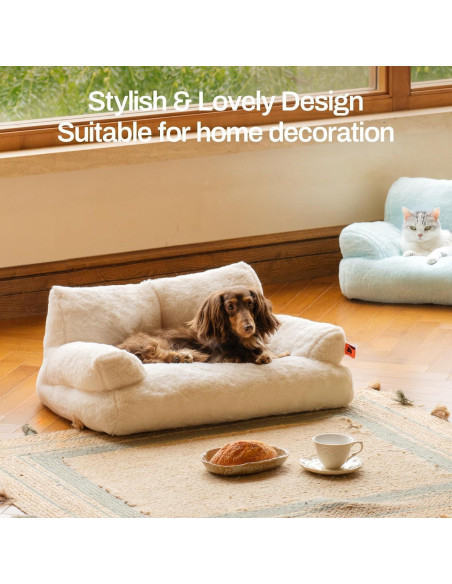 Cama MewooFun para gatos y perros pequeños Beige 66x37x33cm Cama MewooFun para gatos y perros pequeños Beige 66x37x33cm