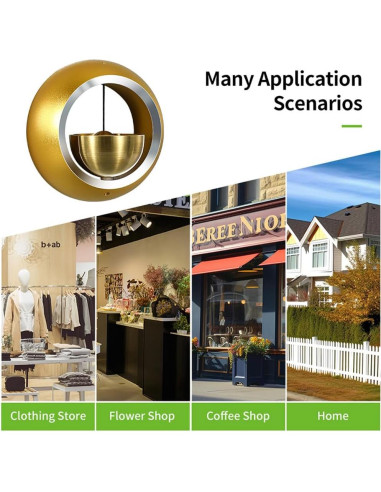 Campana de Timbre Decorativa Meowlian Oro 10,59x10,31cm