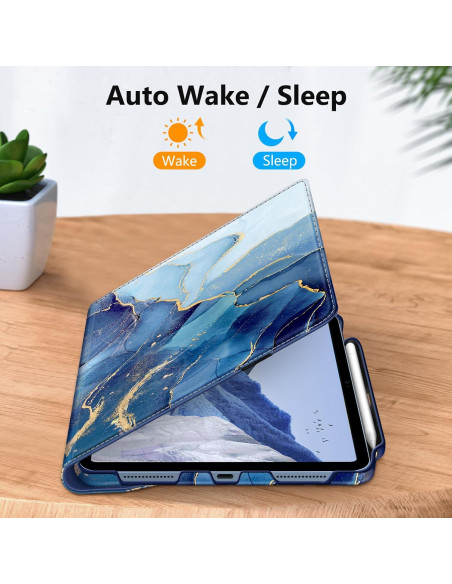 Funda Rotativa Fintie para iPad 11" y 10.9" - Mármol Oceánico Funda Rotativa Fintie para iPad 11" y 10.9" - Mármol Oceánico