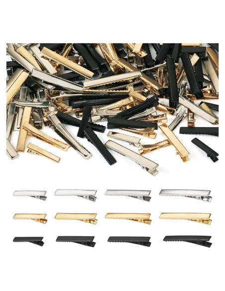 Clips de Pelo Cocodrilo Beadthoven 120pcs Asortidos 4 Tamaños Clips de Pelo Cocodrilo Beadthoven 120pcs Asortidos 4 Tamaños