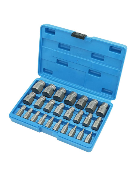 Kit de Extractores de Tornillos 25 Piezas GMTOOLS Hexagonal Kit de Extractores de Tornillos 25 Piezas GMTOOLS Hexagonal
