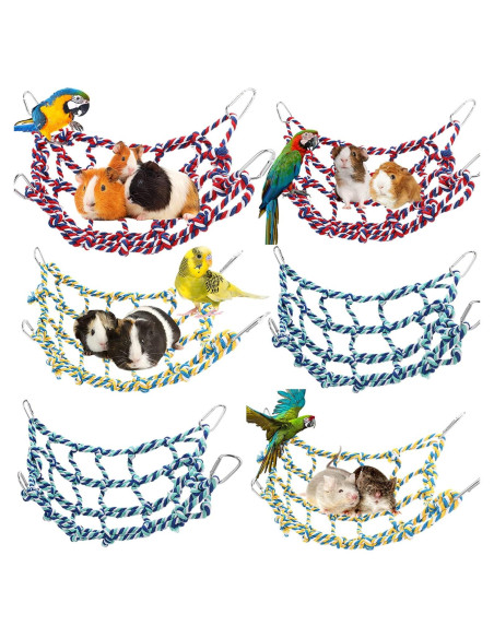 Cuerdas para Ratas Berlune 6 Pcs 32x25 cm Algodón Colorido Cuerdas para Ratas Berlune 6 Pcs 32x25 cm Algodón Colorido