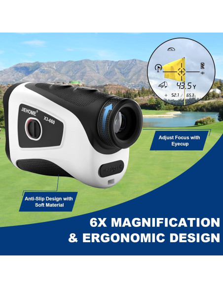 Medidor de Distancia JIEHOME X3 Golf 660m con Vibración Medidor de Distancia JIEHOME X3 Golf 660m con Vibración