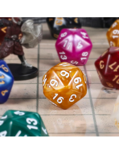 Dados Poliedricos CiaraQ 100 Pcs D20 para Juegos de Rol