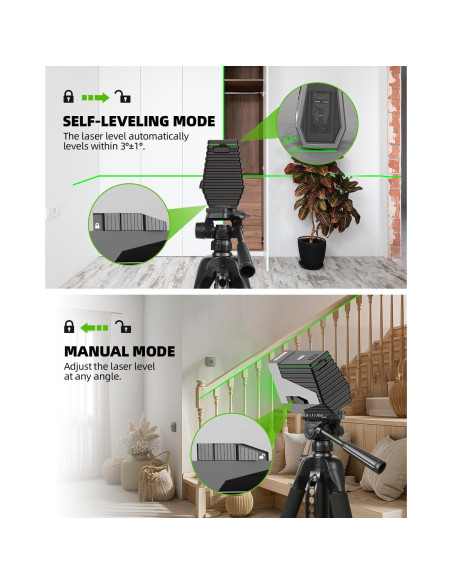 Nivel Láser DOINOW Autonivelante Verde 2200mAh con Soporte Nivel Láser DOINOW Autonivelante Verde 2200mAh con Soporte