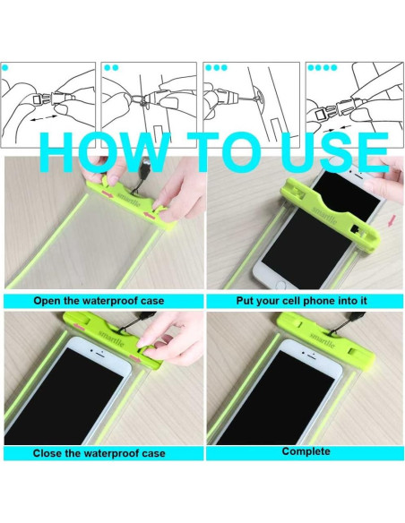 Funda Impermeable Smartlle 4 Pack para Teléfonos hasta 17.53 cm Funda Impermeable Smartlle 4 Pack para Teléfonos hasta 17.53 cm
