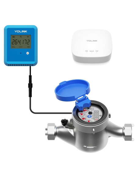 YoLink FlowSmart Medidor de Agua Inteligente 1.5" Hub Incluido YoLink FlowSmart Medidor de Agua Inteligente 1.5" Hub Incluido