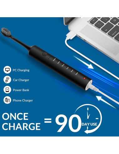 Cepillo de Dientes Eléctrico SUNPRO Sonic Recargable 6 Modos