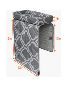 Organizador de reposabrazos MDSTOP Gris 81x33 cm con bandeja 2