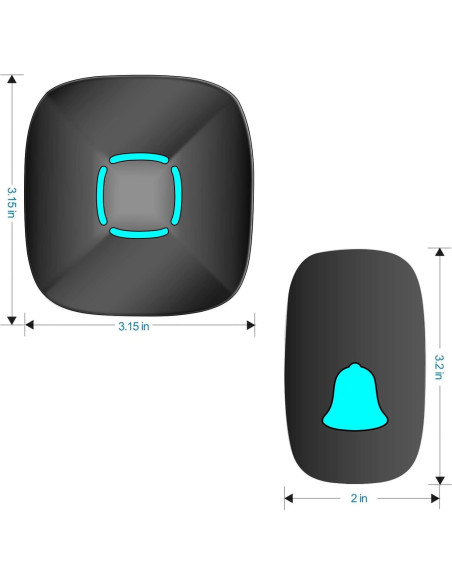 Timbre Inalámbrico Lovin Product Negro 36 Tonos 1000 m Timbre Inalámbrico Lovin Product Negro 36 Tonos 1000 m