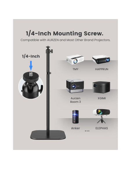 Soporte para Proyector Aurzen 120 cm Altura 8,16 kg Estable Soporte para Proyector Aurzen 120 cm Altura 8,16 kg Estable