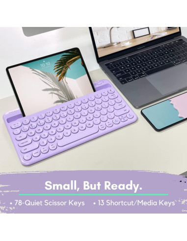 Teclado Inalámbrico Macally para iPad Mini/Air/Pro - Púrpura