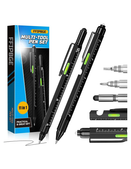 Set de bolígrafo multitool 11 en 1 FFIPBGE negro Set de bolígrafo multitool 11 en 1 FFIPBGE negro