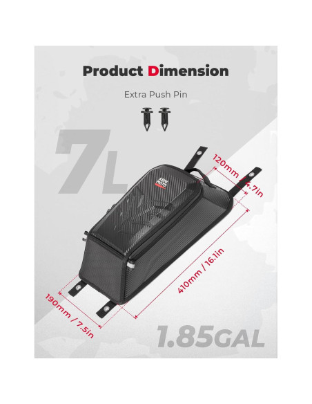 Bolsa de Almacenamiento KEMIMOTO EVA 1.85 Galones UTV Bolsa de Almacenamiento KEMIMOTO EVA 1.85 Galones UTV
