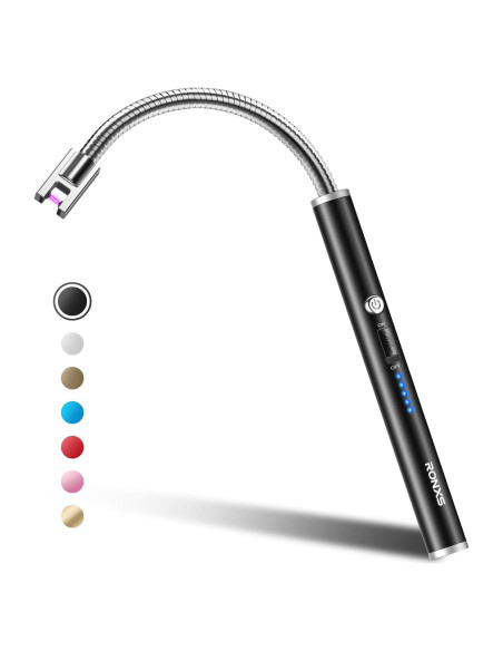 Encendedor Eléctrico RONXS Recargable Tipo C Negro Encendedor Eléctrico RONXS Recargable Tipo C Negro