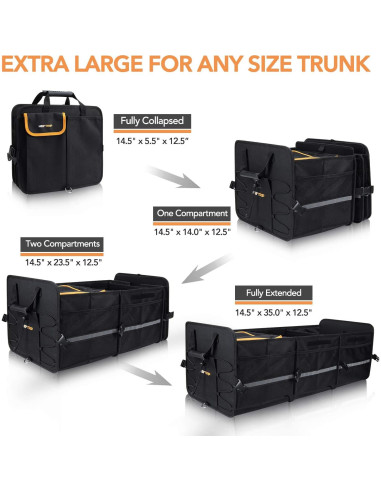 Organizador de Maletero HEYTRIP 105L con Bolsa Térmica 35L