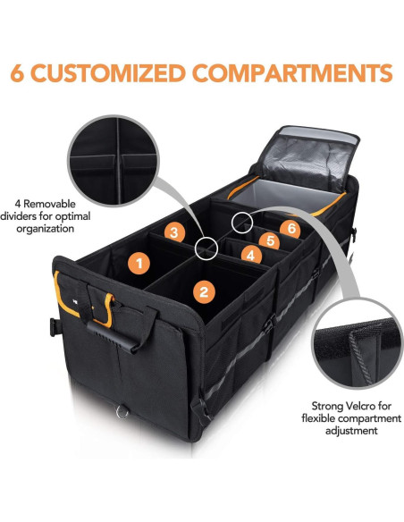 Organizador de Maletero HEYTRIP 105L con Bolsa Térmica 35L Organizador de Maletero HEYTRIP 105L con Bolsa Térmica 35L