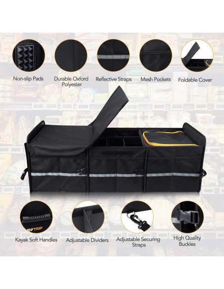 Organizador de Maletero HEYTRIP 105L con Bolsa Térmica 35L Organizador de Maletero HEYTRIP 105L con Bolsa Térmica 35L
