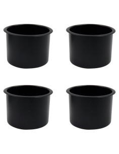 Soporte para Vaso Dnyta 4 Piezas Negro 9.65x9.65x7.62 cm