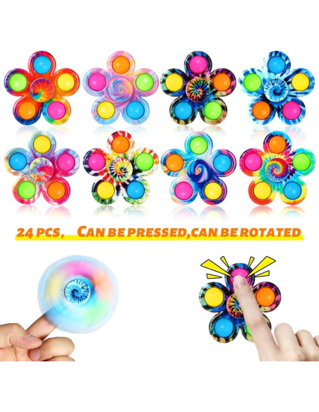 Paquete de 24 Spinners Antiestrés SCIONE para Niños Paquete de 24 Spinners Antiestrés SCIONE para Niños