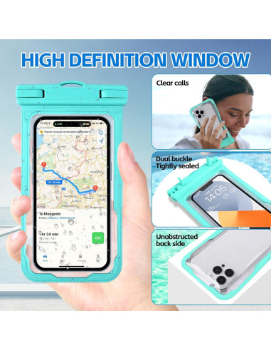 Paquete 2 Fundas Impermeables para Teléfono hasta 18 cm