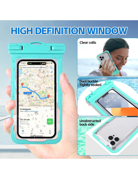 Paquete 2 Fundas Impermeables para Teléfono hasta 18 cm Paquete 2 Fundas Impermeables para Teléfono hasta 18 cm
