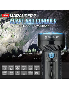 Linterna OLIGHT Marauder 2 14000 Lúmenes Recargable 2